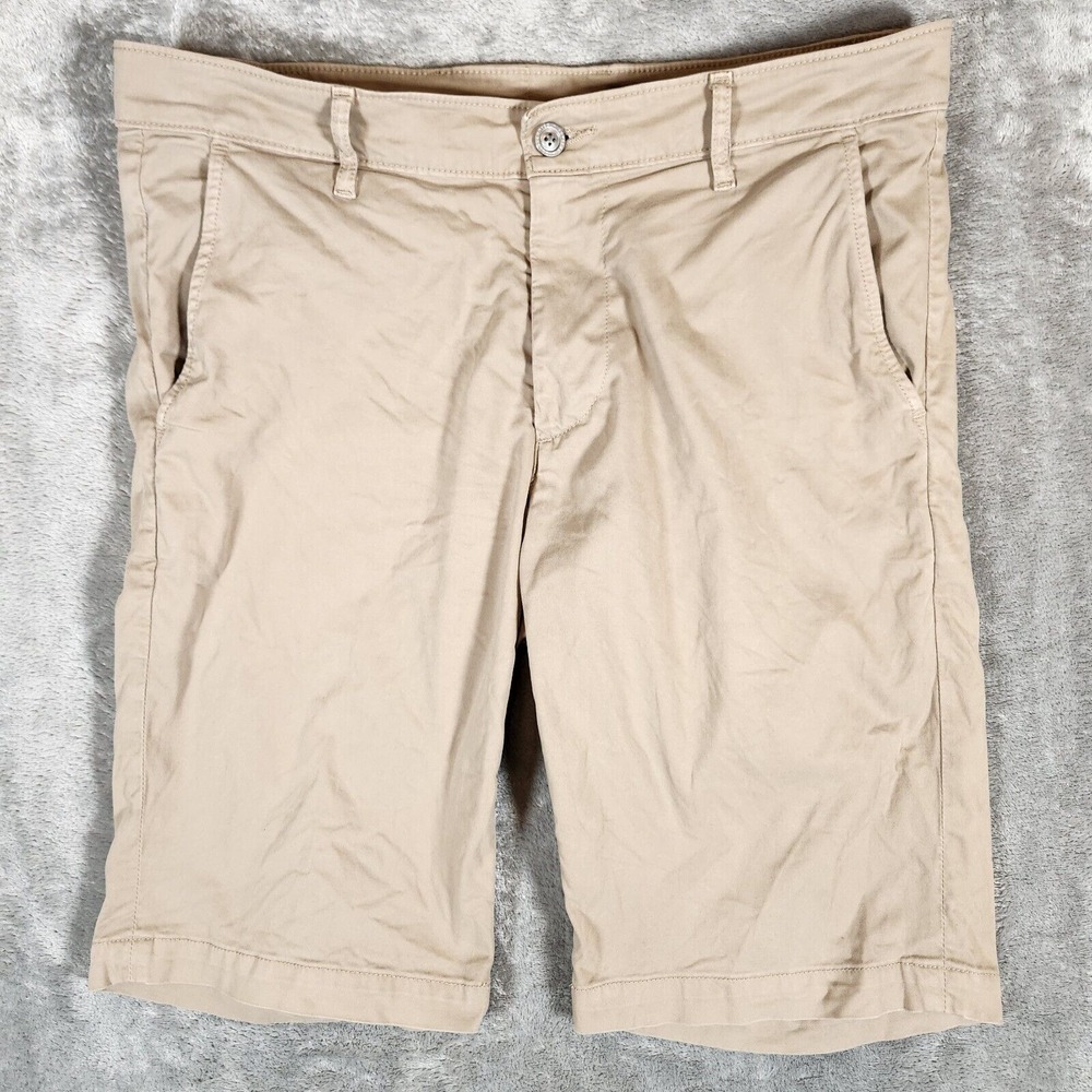 AG Adriano Goldschmied Shorts Men's 35X11 (Tag 32R) The Griffin Beige Tan Chino